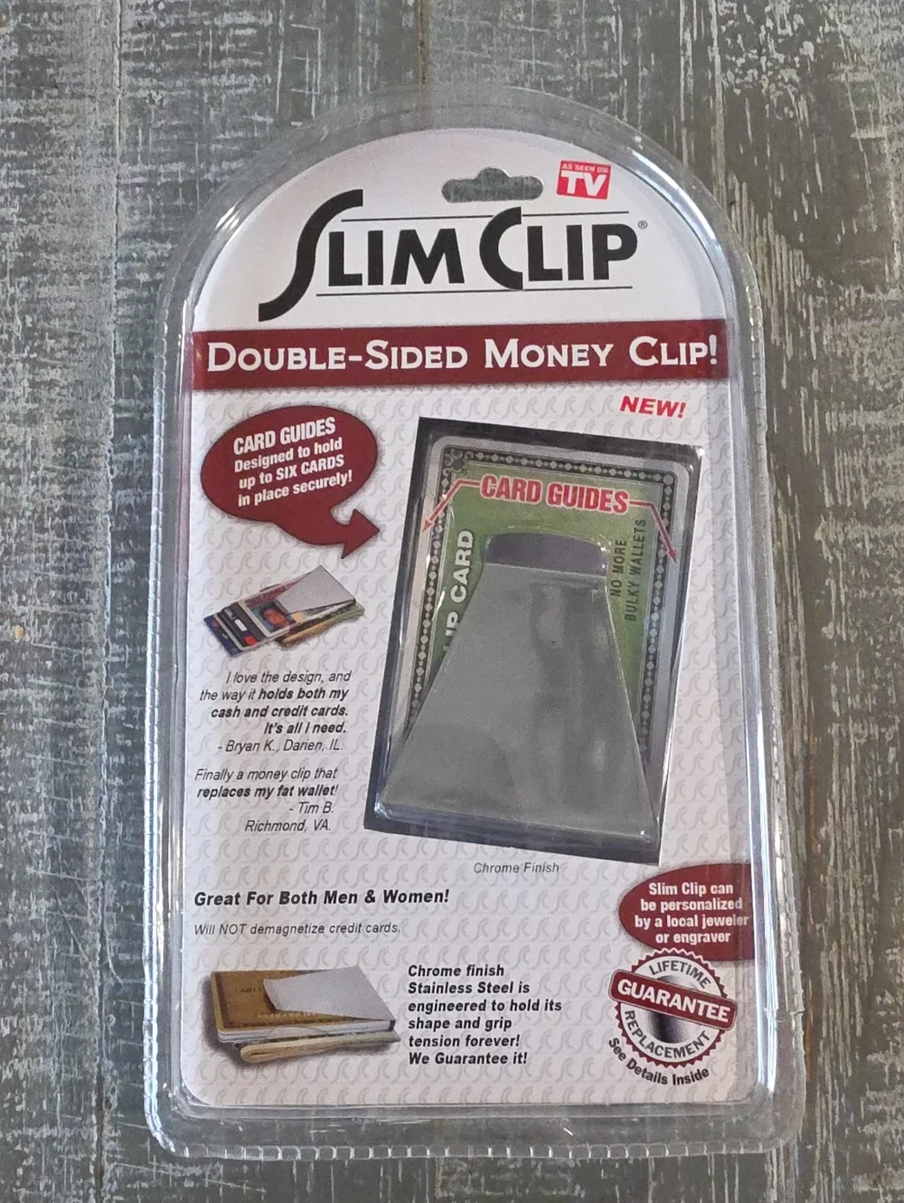 Slim Clip Double-Sided Money Clip, No More Bulky Wallets, Front Pocket Wallet